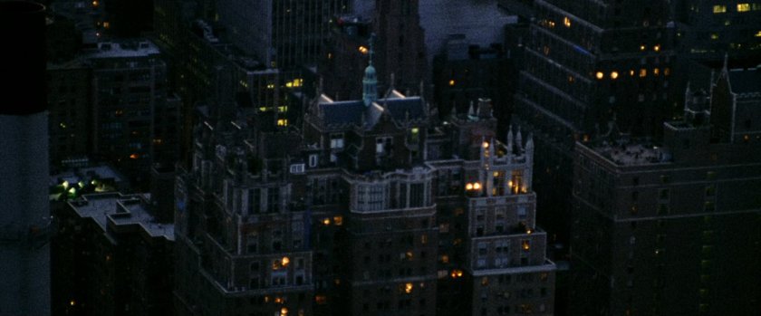 Night time aerial shot of Osborn penthouse.